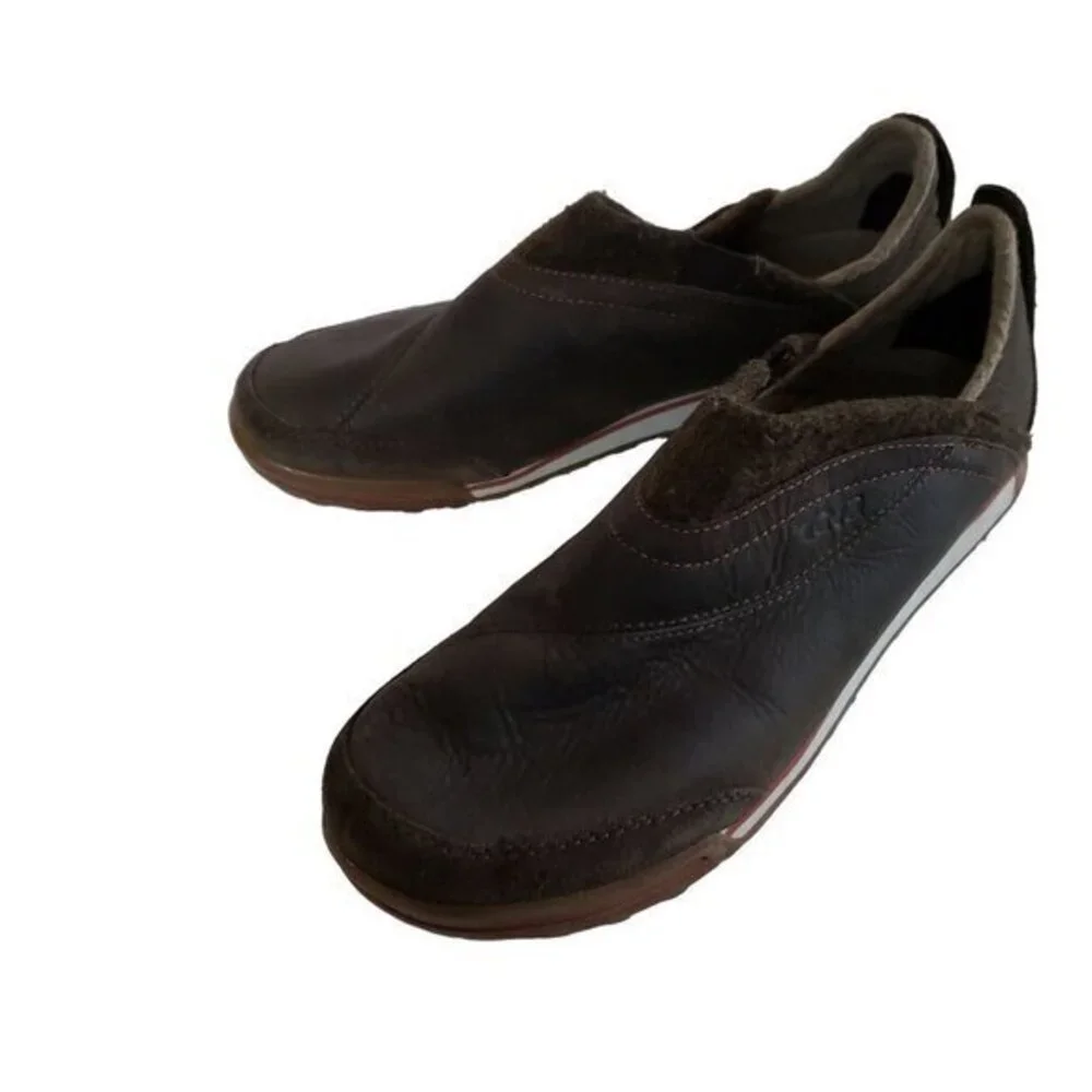 Teva Haley Brown Leather Loafers Womens Shoes Size‎ 8 Pre-Owned